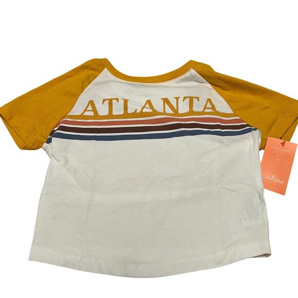 Colsie Women's Dark Yellow Atlanta Graphic Pajama Shirt - Size Small - NWT - Picture 1 of 5